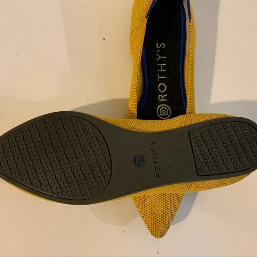 Rothy's The Point Yellow marigold Shoes Flats Women's 6 Rothys China